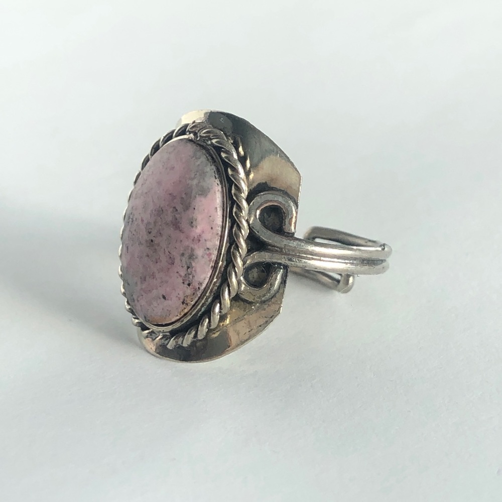 Pink Rhodonite Adjustable Ring - image 2
